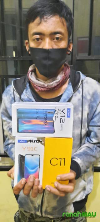 Kurang dari 1 x 24 jam, Polres Kuansing Bekuk Pembobol Ruko HP